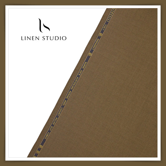 120's Australian Merino Wool by Vercelli - Milled Golden Brown (NEW)