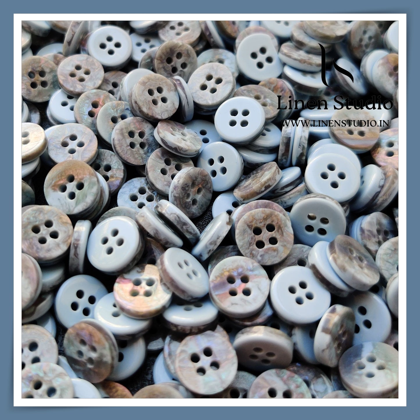 Round Rim 4 Hole Designers Choice Shirt Buttons - XP14 SG007 16L