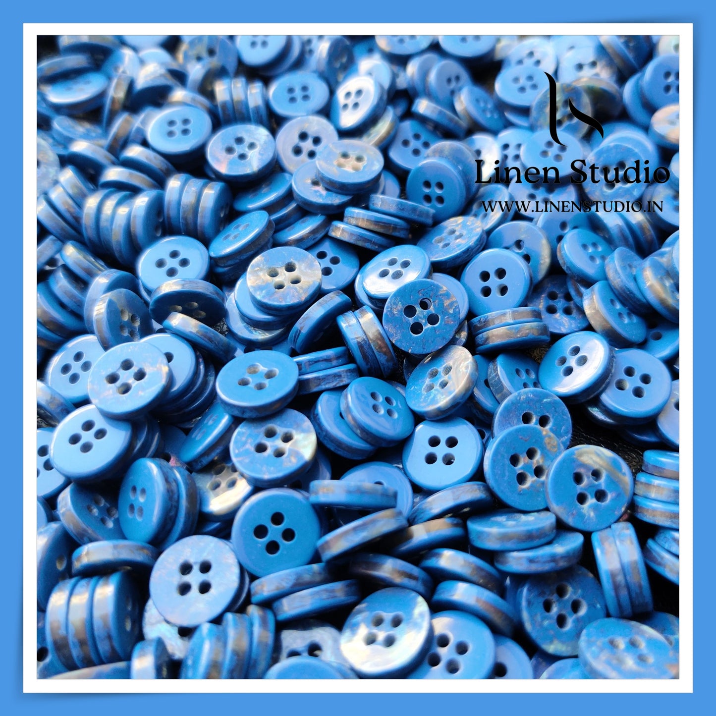 Round Rim 4 Hole Designers Choice Shirt Buttons - XP14 SG010 16L