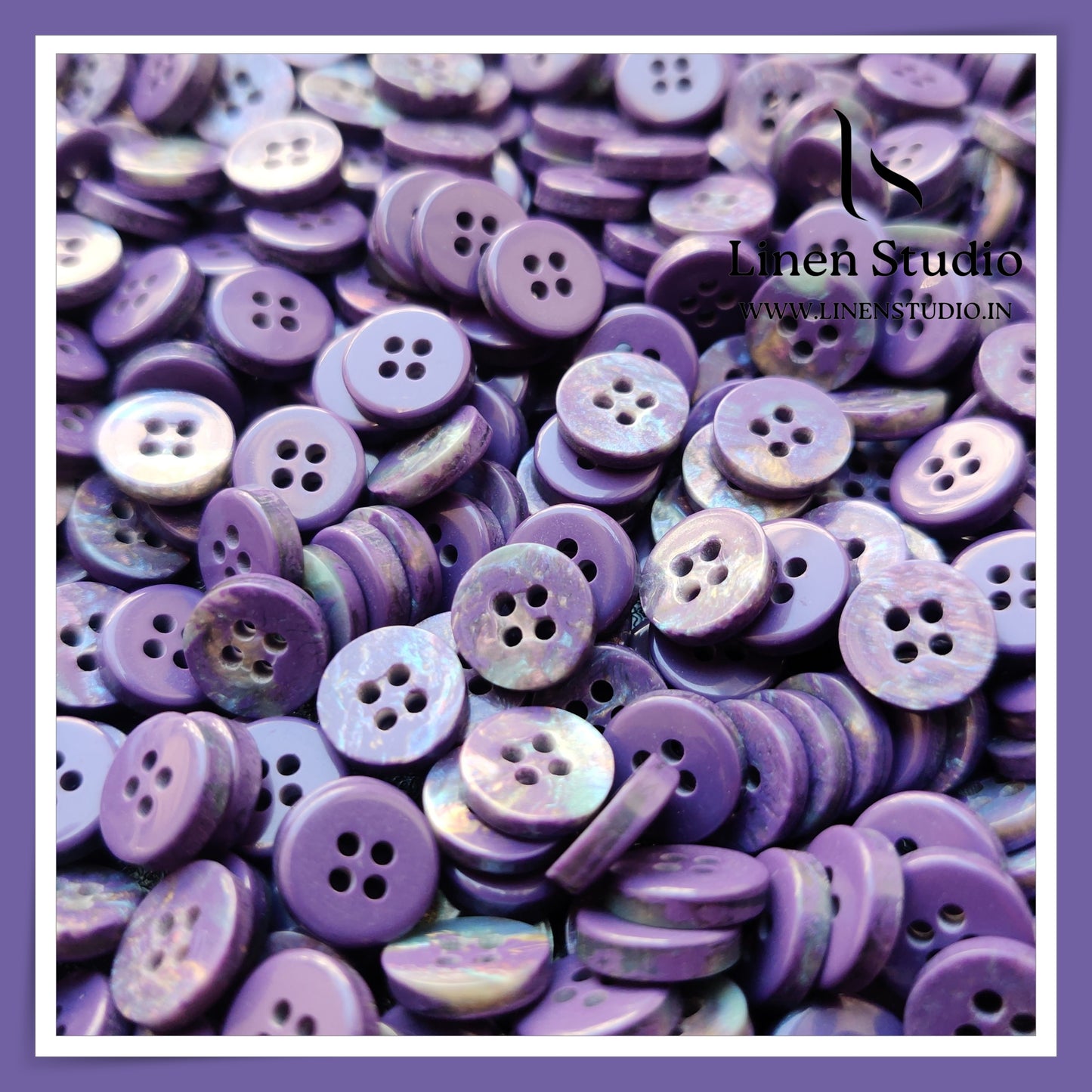 Round Rim 4 Hole Designers Choice Shirt Buttons - XP14 SG011 16L