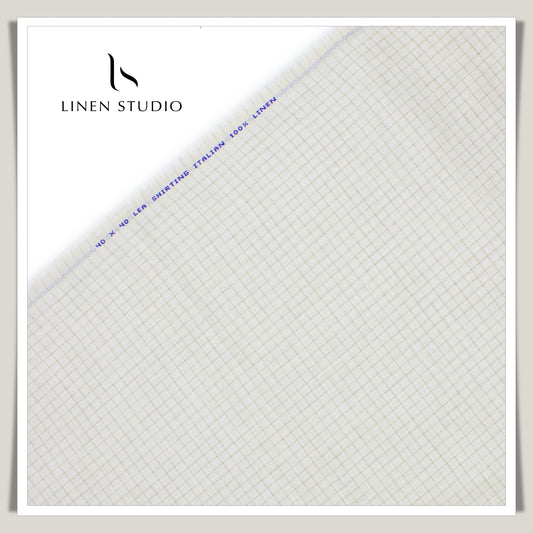 40 Lea Italian Linen Checks 03 - Linen Studio