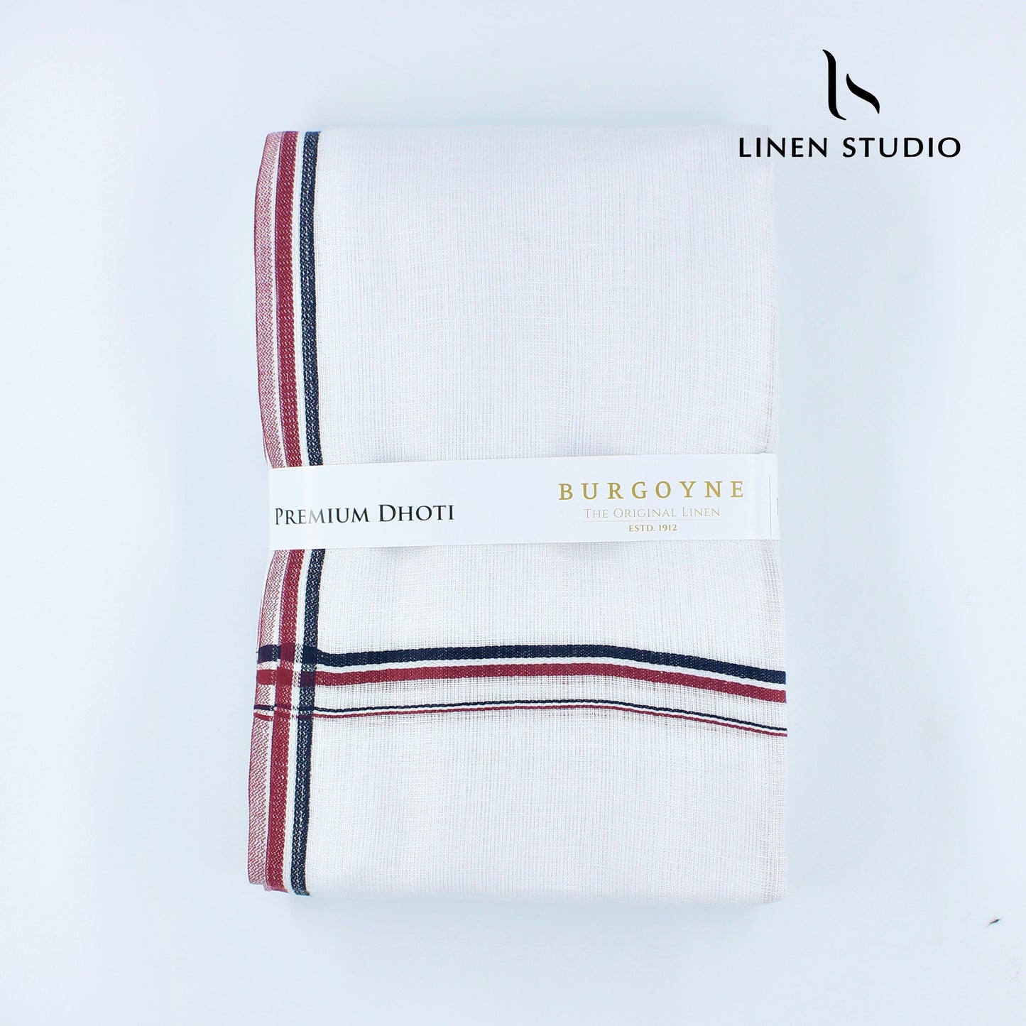 AIADMK Border - Pure Linen Dhoti by Burgoyne