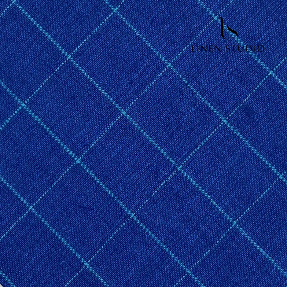 Pure Linen Suiting Checks - 22 - Linen Studio