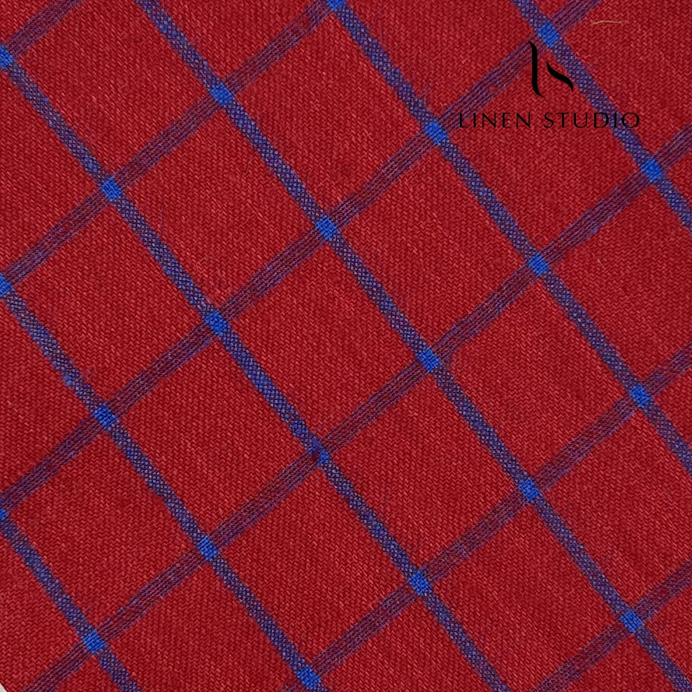 Pure Linen Suiting Checks - 26 - Linen Studio
