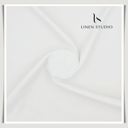 Cotton Lycra Denim Suiting by Icon Ashima - Bright White