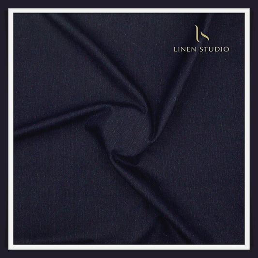 Cotton Lycra Denim Suiting by Icon Ashima -  Royal Blue