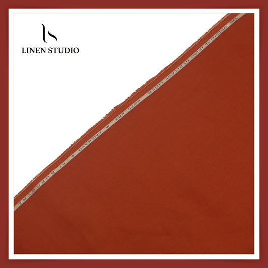 Burgoyne Premium Linen 70 Lea - Ruby Red (Last Few Mtrs)