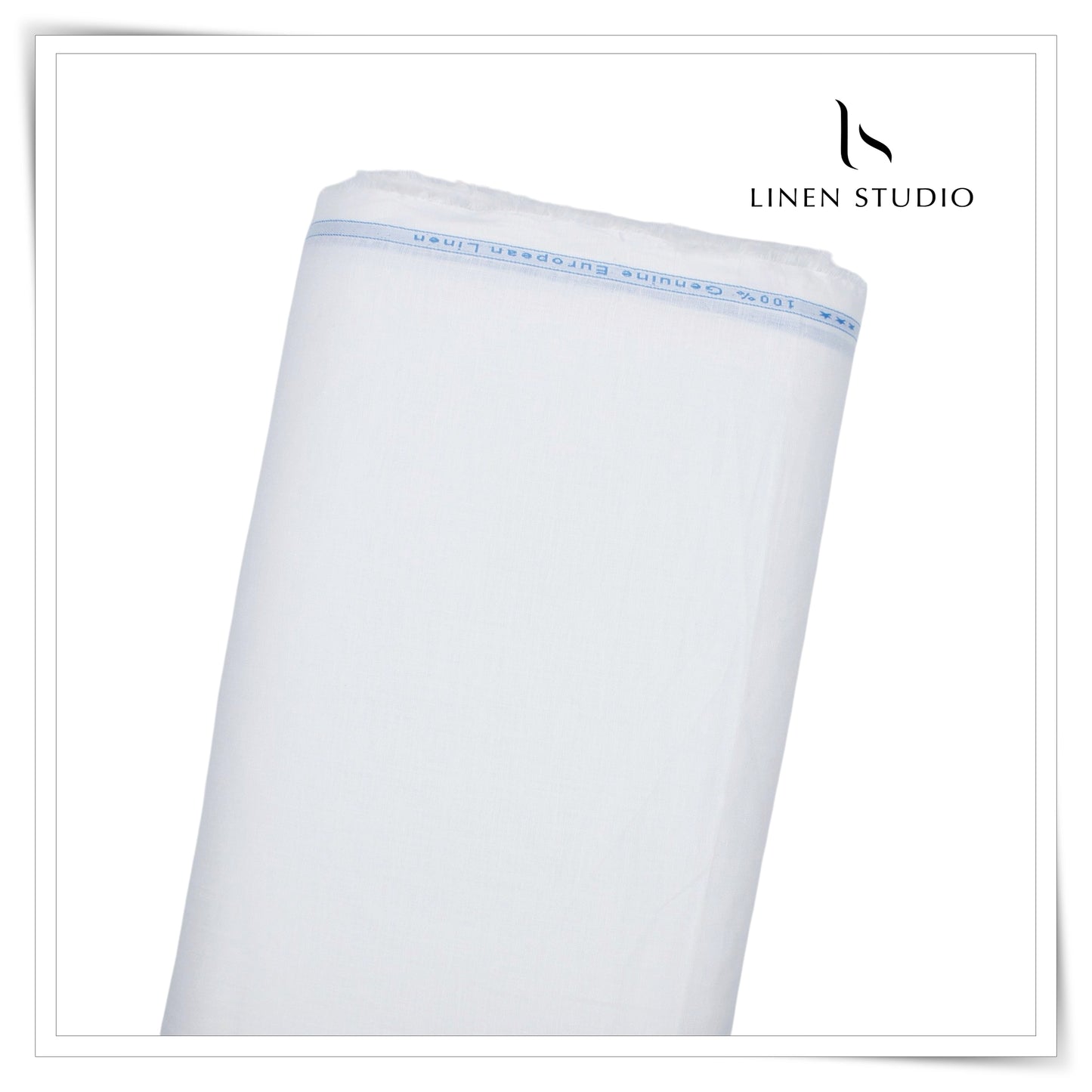 60 Lea Pure European Linen Shirting - Bright White (45% SALE)