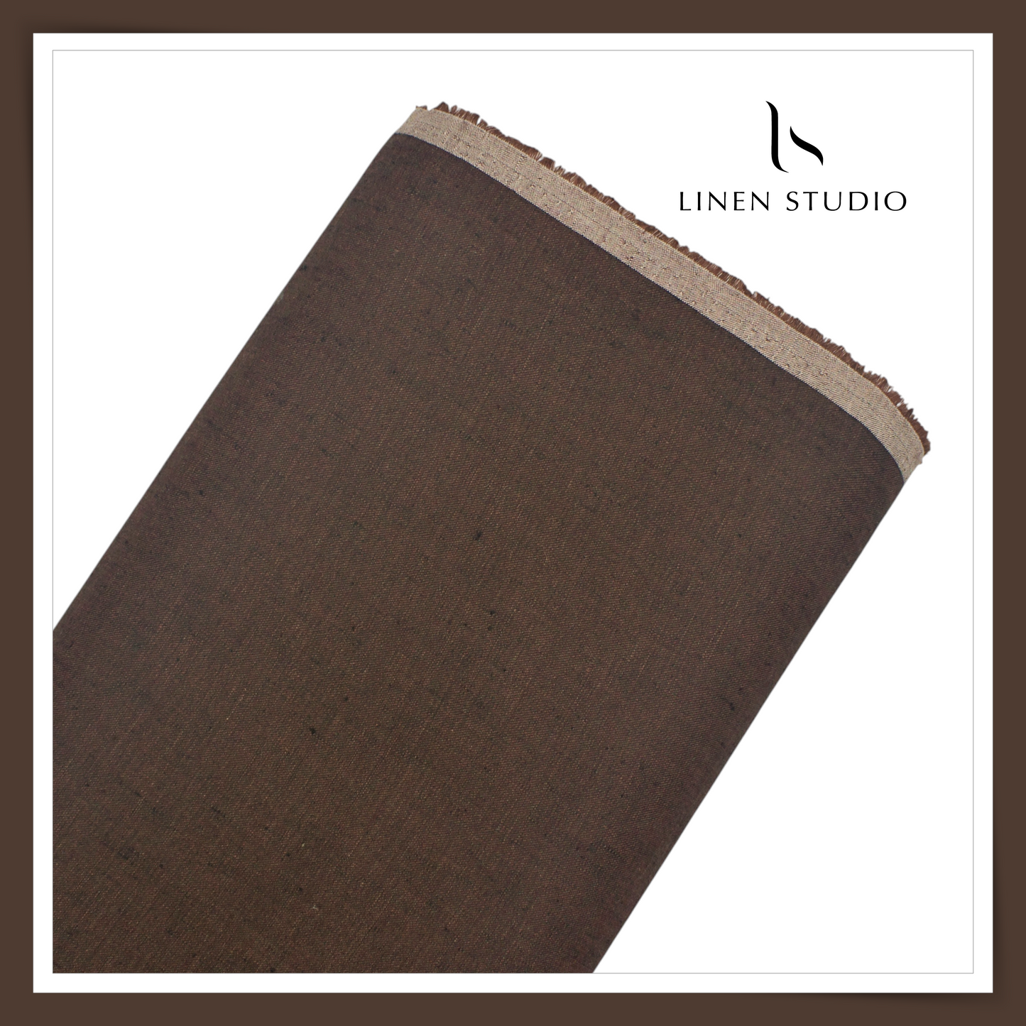 Linen Club Pure Linen Dual Fabric W/O SEL - Rock Brown (30% SALE) (NEW) (Perfect for Cord Sets)
