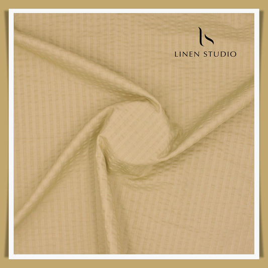 Cotton Blended Bubble Textured Shirting - Sorrell Brown (50% SALE)