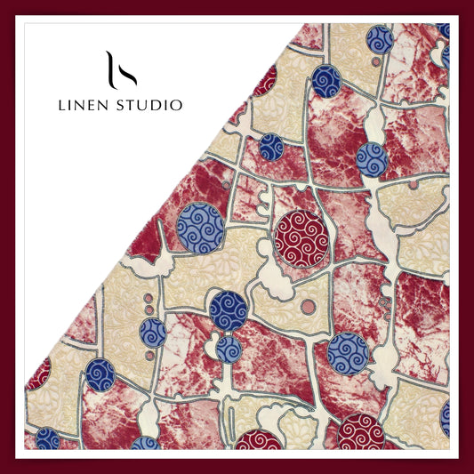 Cotton Blended Digital Printed Textured Shirting - Abstract (50% SALE)