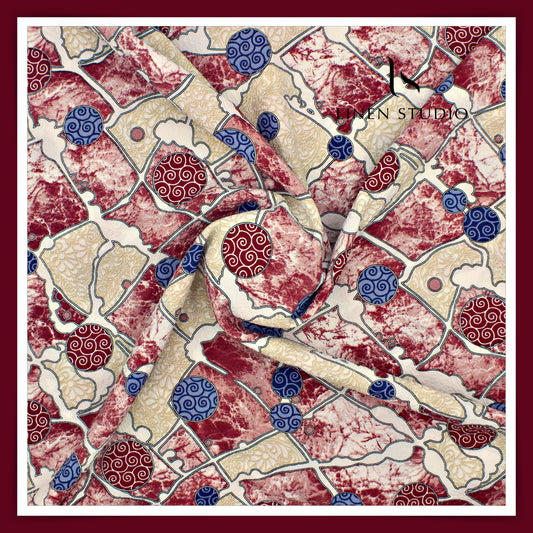 Cotton Blended Digital Printed Textured Shirting - Abstract (50% SALE)