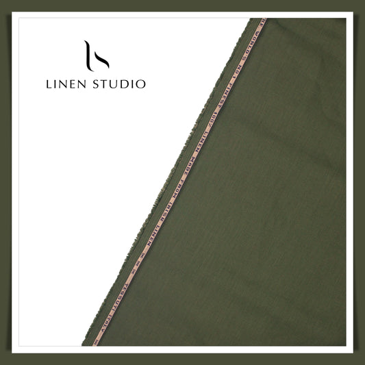 Tessuti Italy 60 Lea Shirting - Pine Green (Fastest Selling)