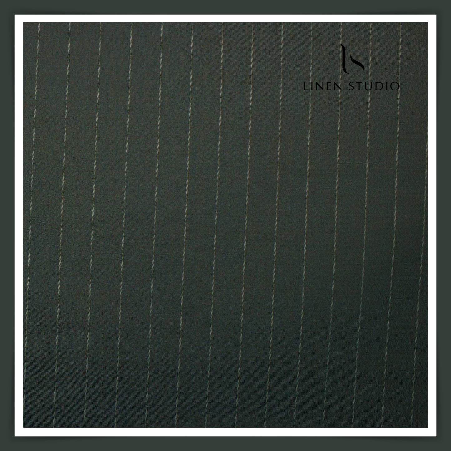 130's Australian Merino Wool by Vercelli - Lunar Green Stripes (NEW)