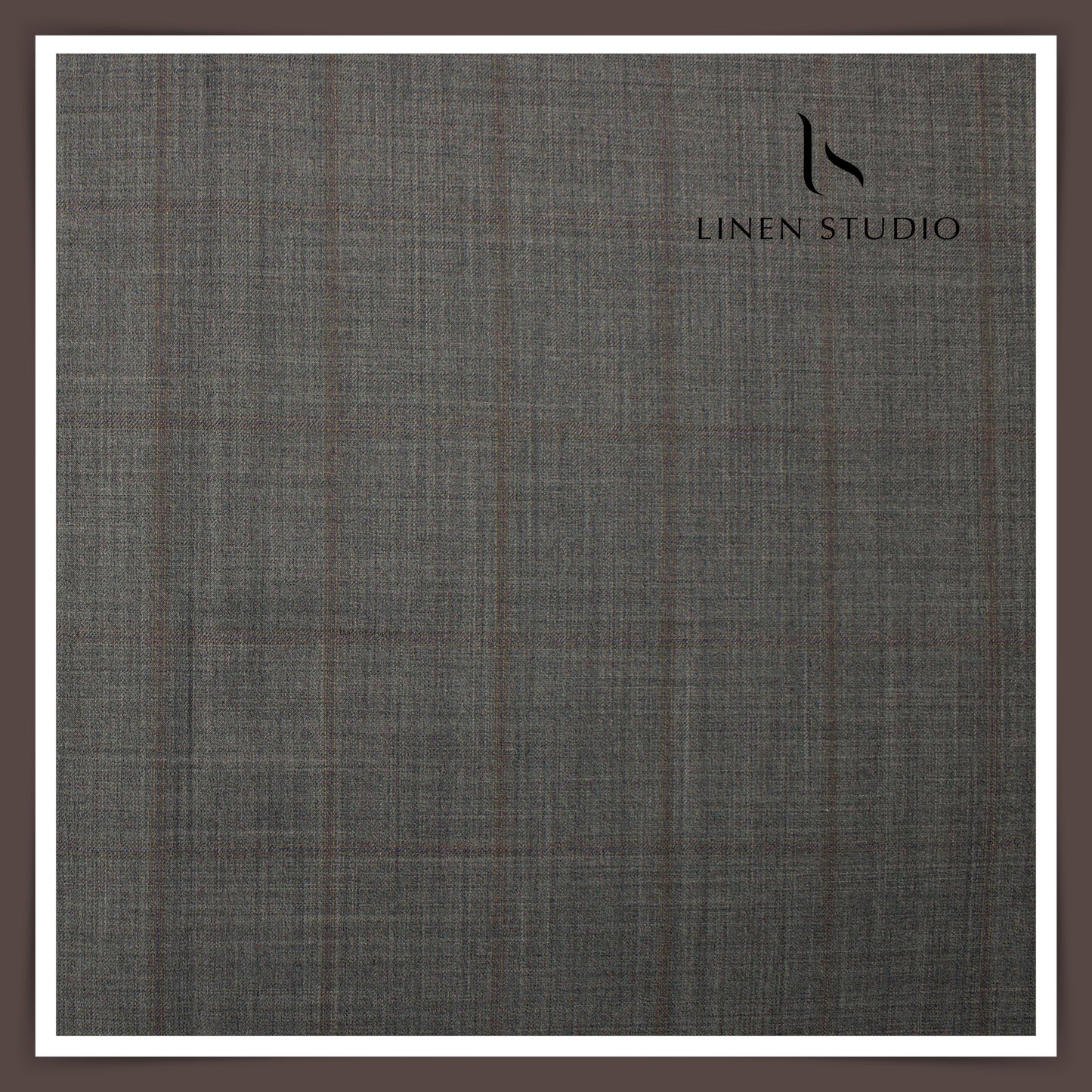 130's Australian Merino Wool by Vercelli - Steel Grey Subtle Checks (NEW)