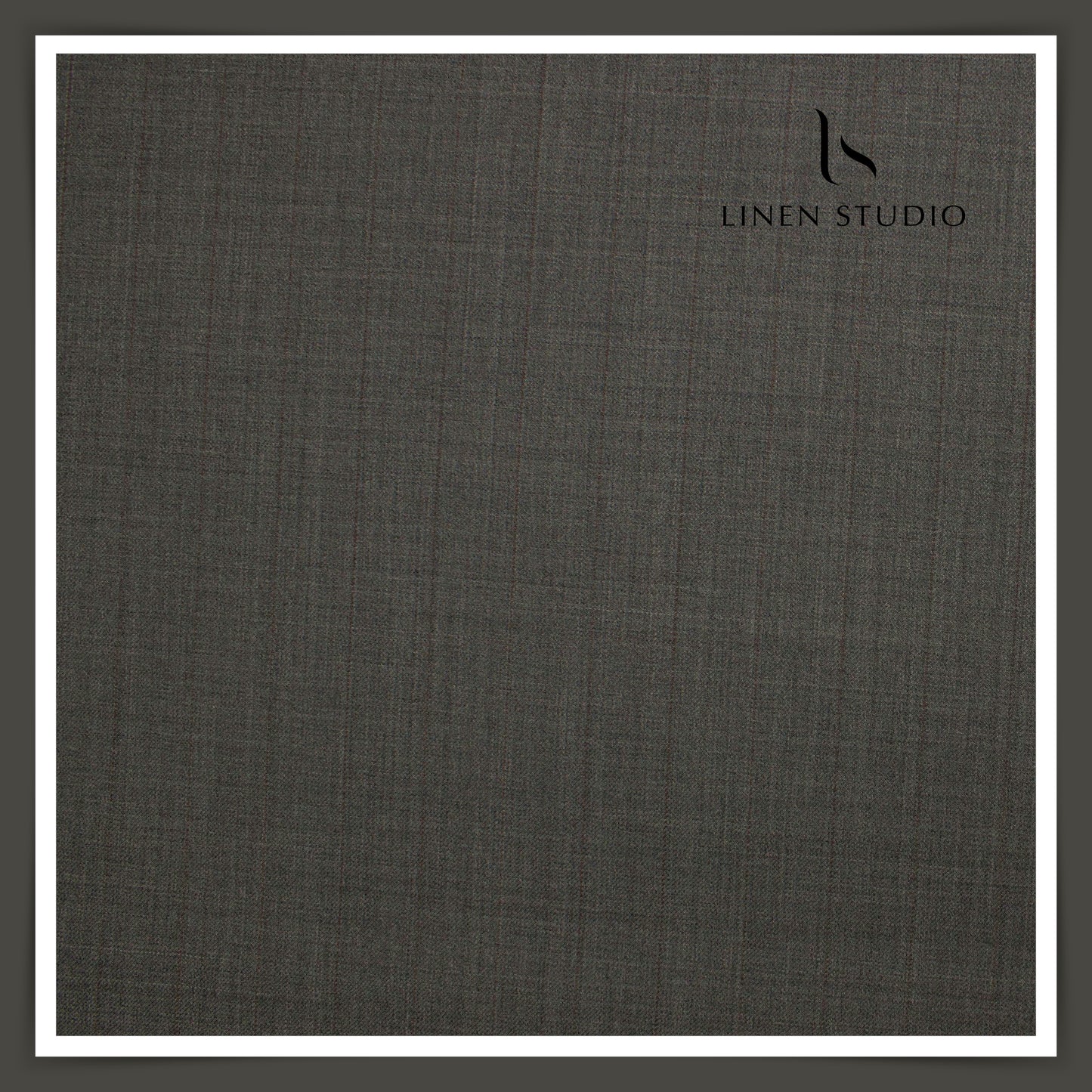 130's Australian Merino Wool by Vercelli - Gravel Grey Subtle Stripes (NEW)