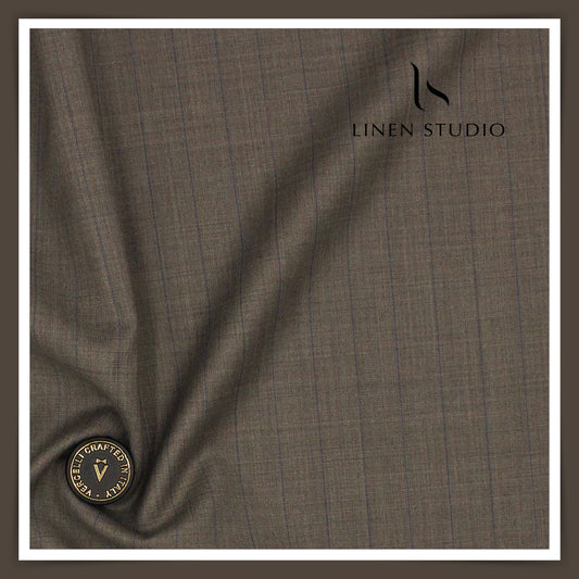 130's Australian Merino Wool by Vercelli - Perfect Grey Stripes (NEW)