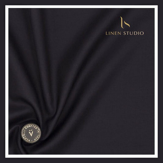 160's Cashmere & Australian Merino Wool Blend by Vercelli - Dark Blue (NEW)