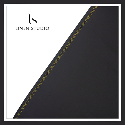 Super 120's Australian Merino Wool by Vercelli - Metallic Grey (With Stretch)