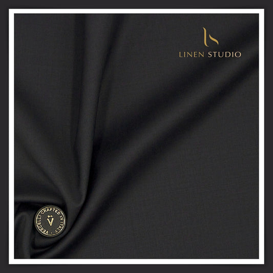 Super 120's Australian Merino Wool by Vercelli - Metallic Grey (With Stretch)