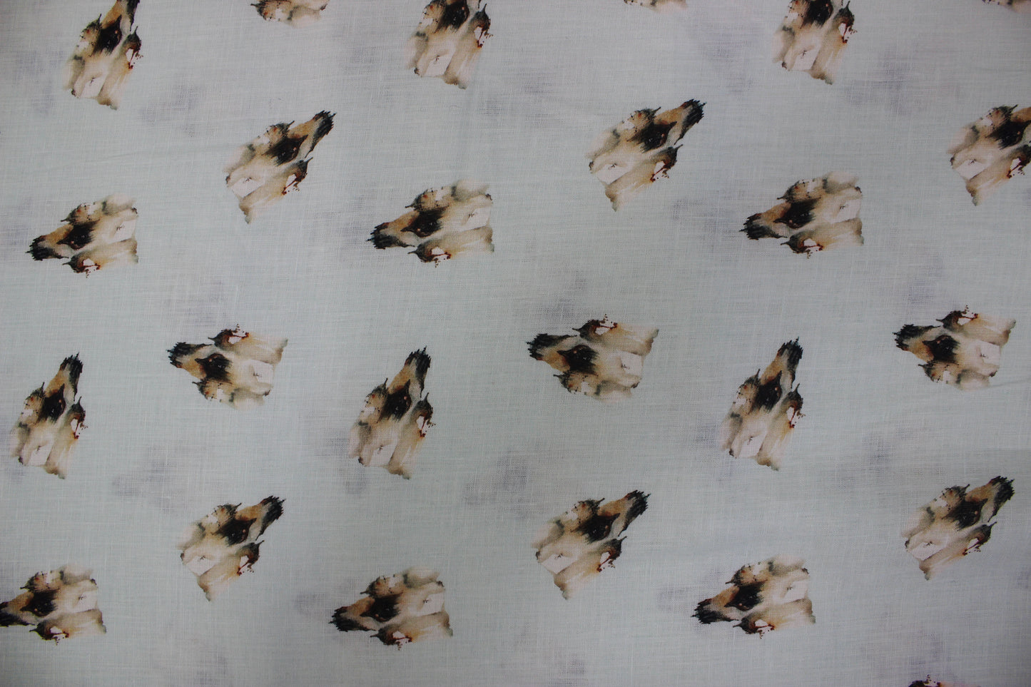 Watery Castles - Pure Linen Fabric - Linen Studio