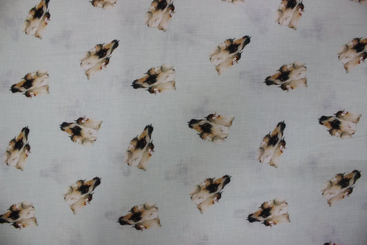 Watery Castles - Pure Linen Fabric - Linen Studio