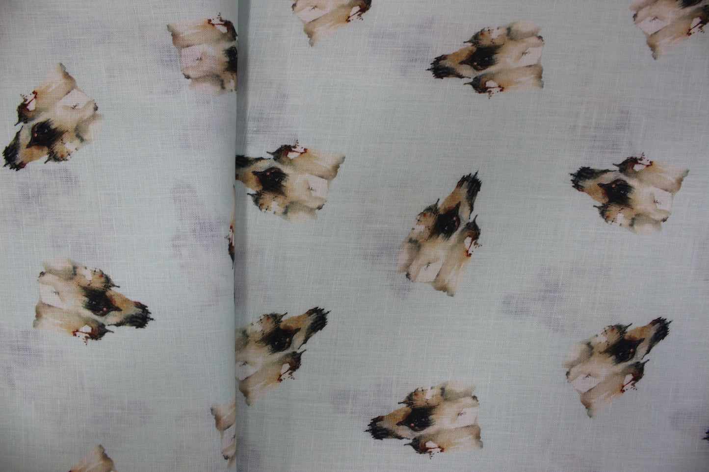 Watery Castles - Pure Linen Fabric - Linen Studio