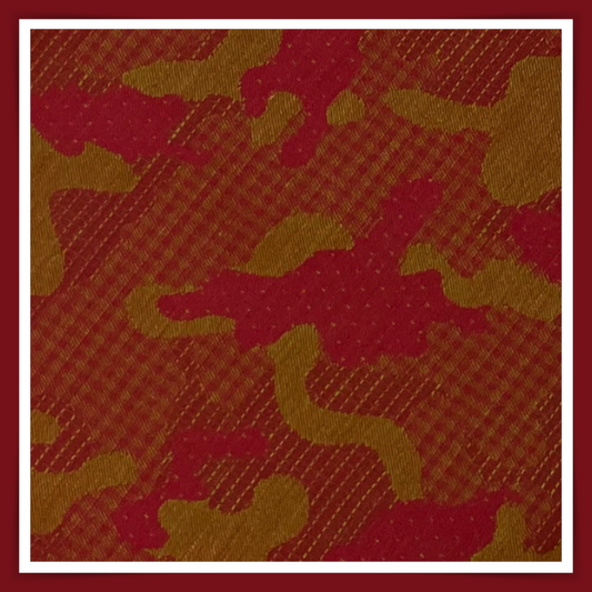 Burgoyne Linen Cotton Jacquard Shirting - Golden Red (60% SALE)