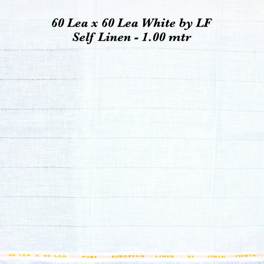 1.00 mtr 60 Lea White Linen - END BIT (60%)