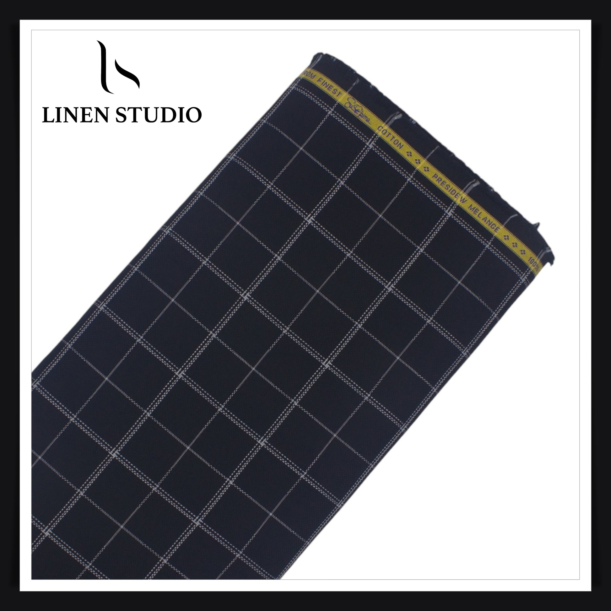 Luthai Graph Checks - Premium Supima Cotton - Linen Studio