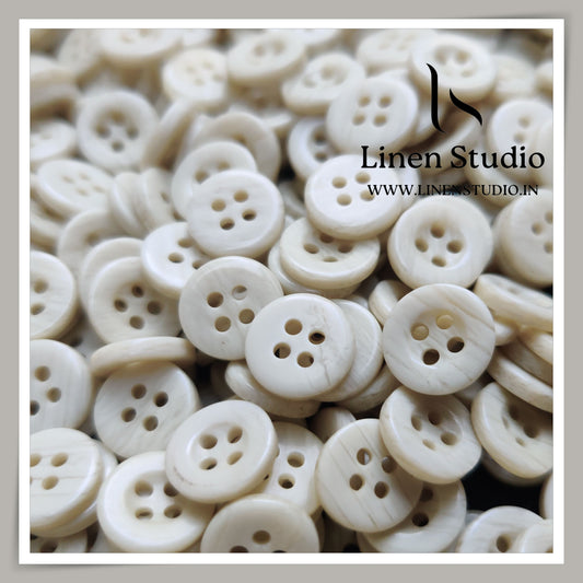 Round Rim 4 Hole Marble Shirt Buttons - 18L - IMG 1