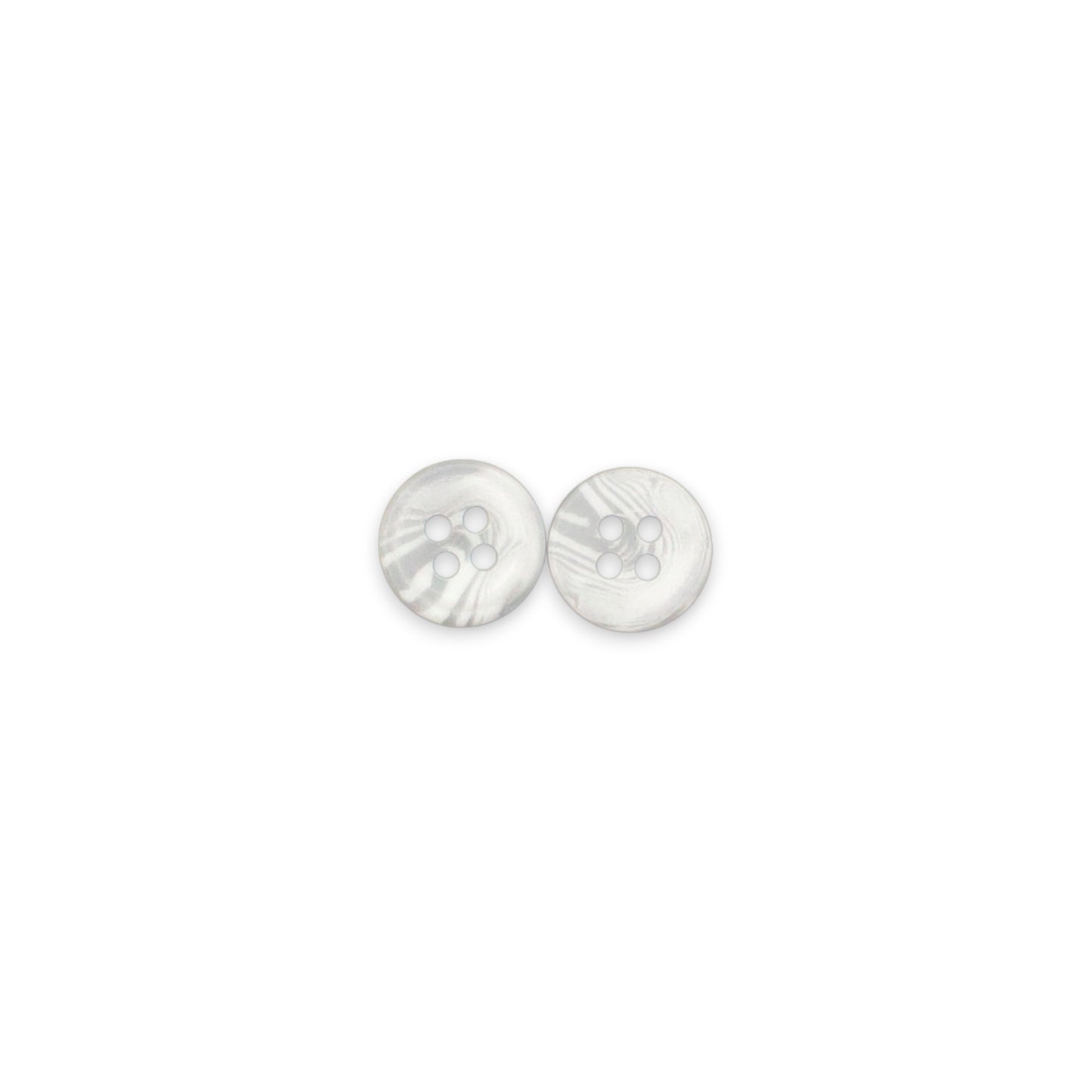 Round Rim 4 Hole White Dual Colour Fancy Shirt Buttons