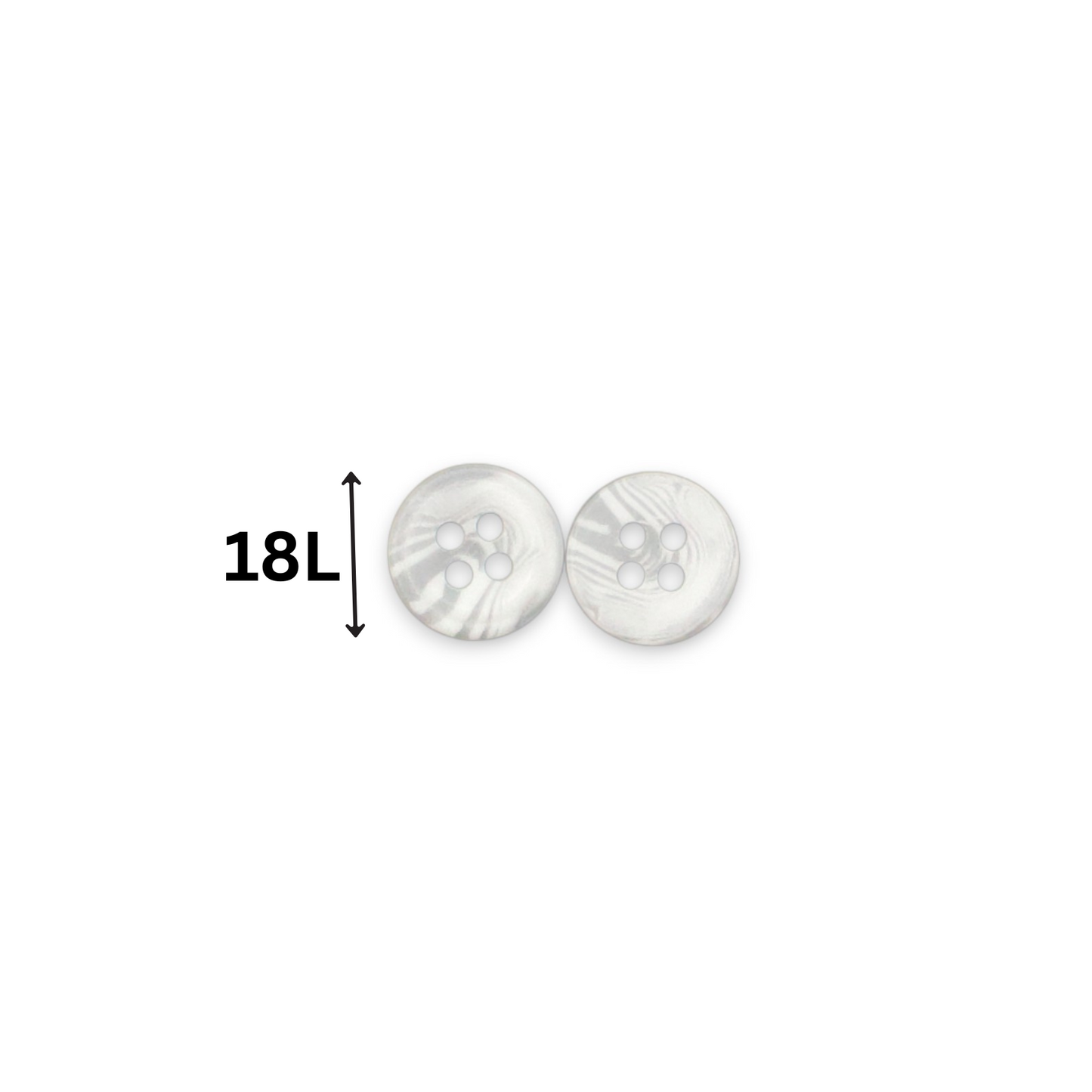 Round Rim 4 Hole White Dual Colour Fancy Shirt Buttons