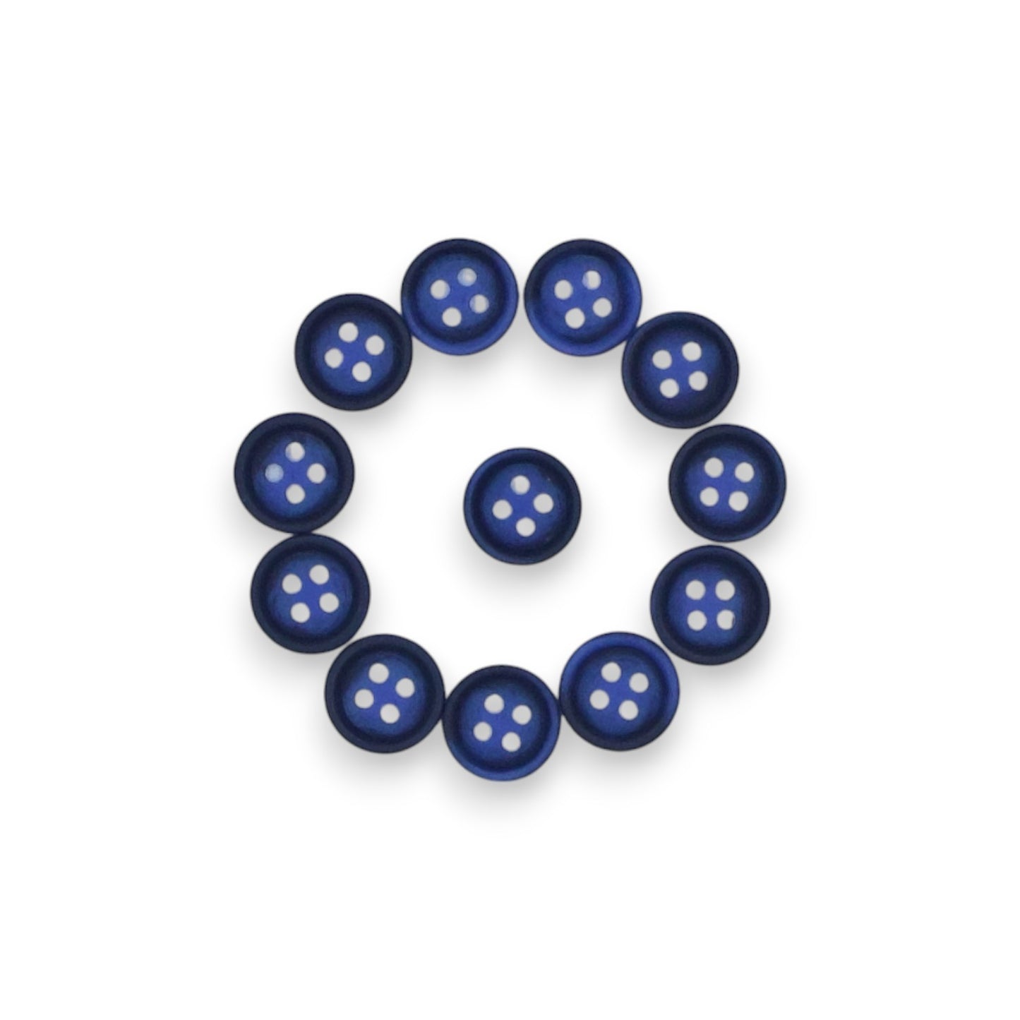 Round Rim 4 Hole Blue Dual Colour Fancy Shirt Buttons