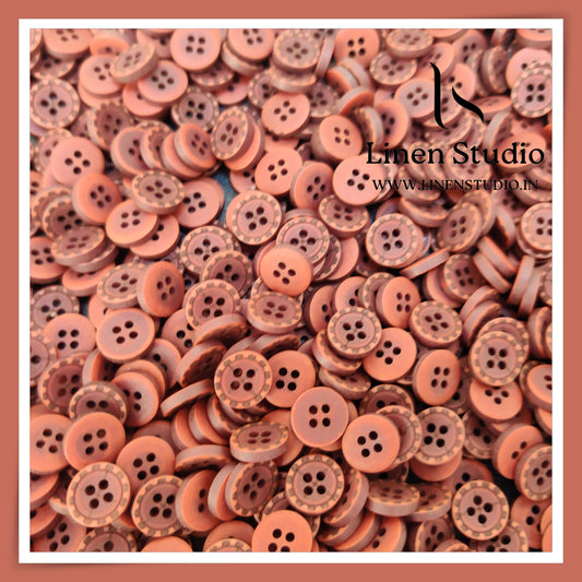 Round Rim 4 Hole Wood Imitation Shirt Buttons - 18L(1) - IMG 2