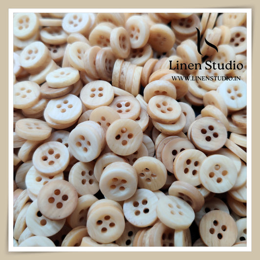 Round Rim 4 Hole Rod Shirt Buttons - 18L - IMG 1