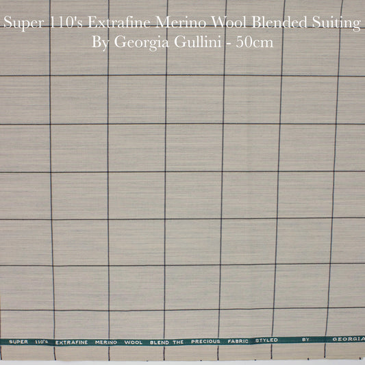 50 Cm Suiting Fabric  - END BIT (80%) - Linen Studio