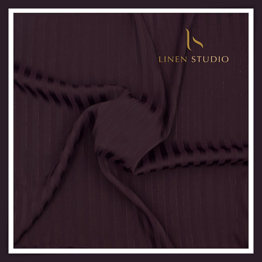 Wrinkle Free Lightweight Polynosic Shirting - Barossa Stripes with Mild Silver Zari (NEW)
