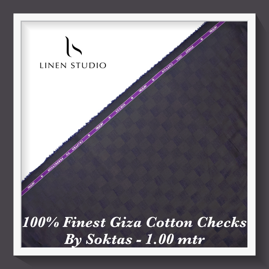 1.00 Mtr Shirting Fabric - END BIT (60%) - Linen Studio