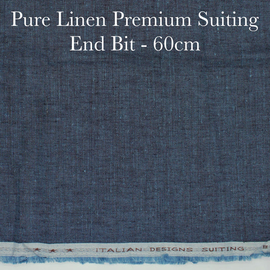 60 Cm Suiting Fabric  - END BIT (70%) - Linen Studio