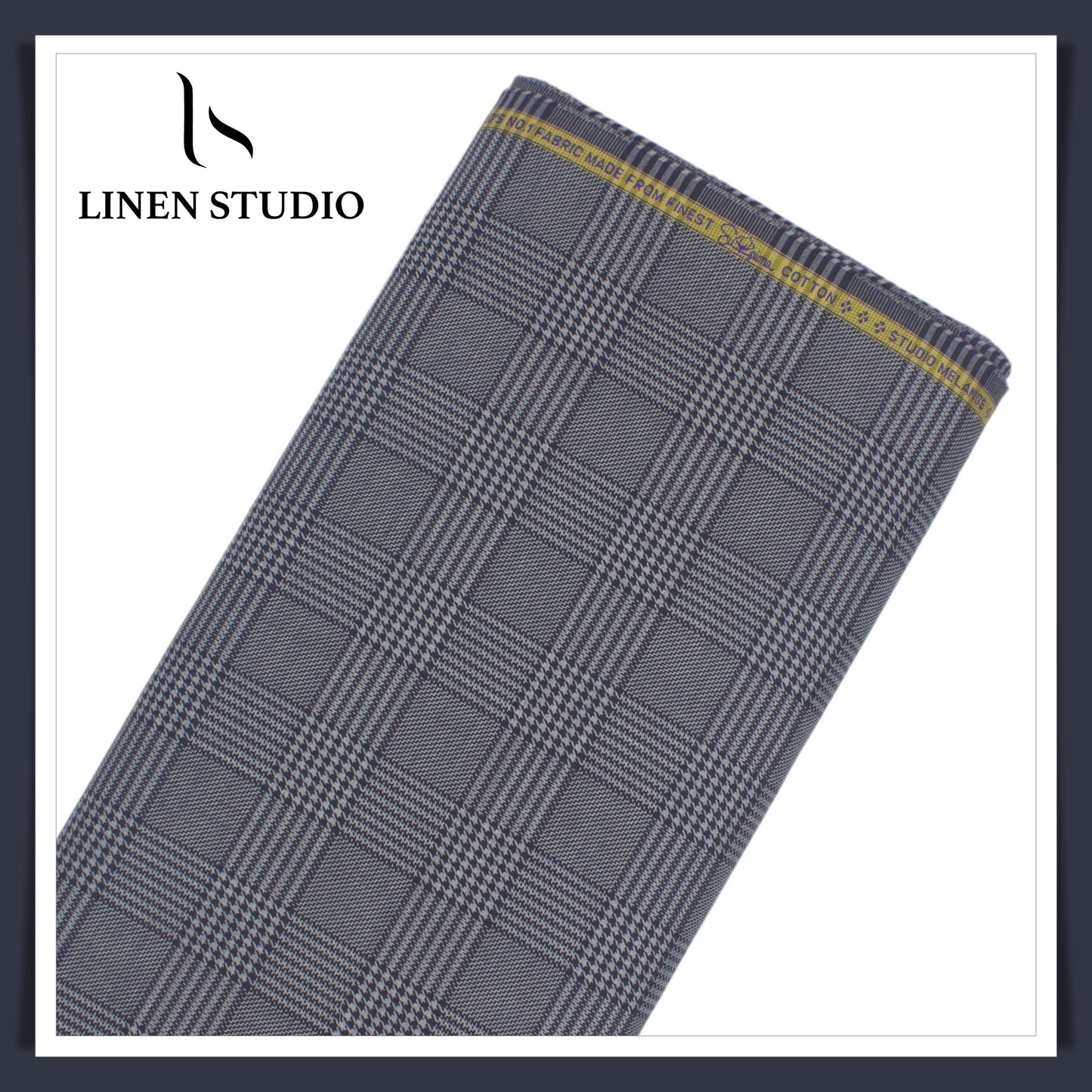Luthai Glen Plaid Dark Check - Premium Supima Cotton - Linen Studio