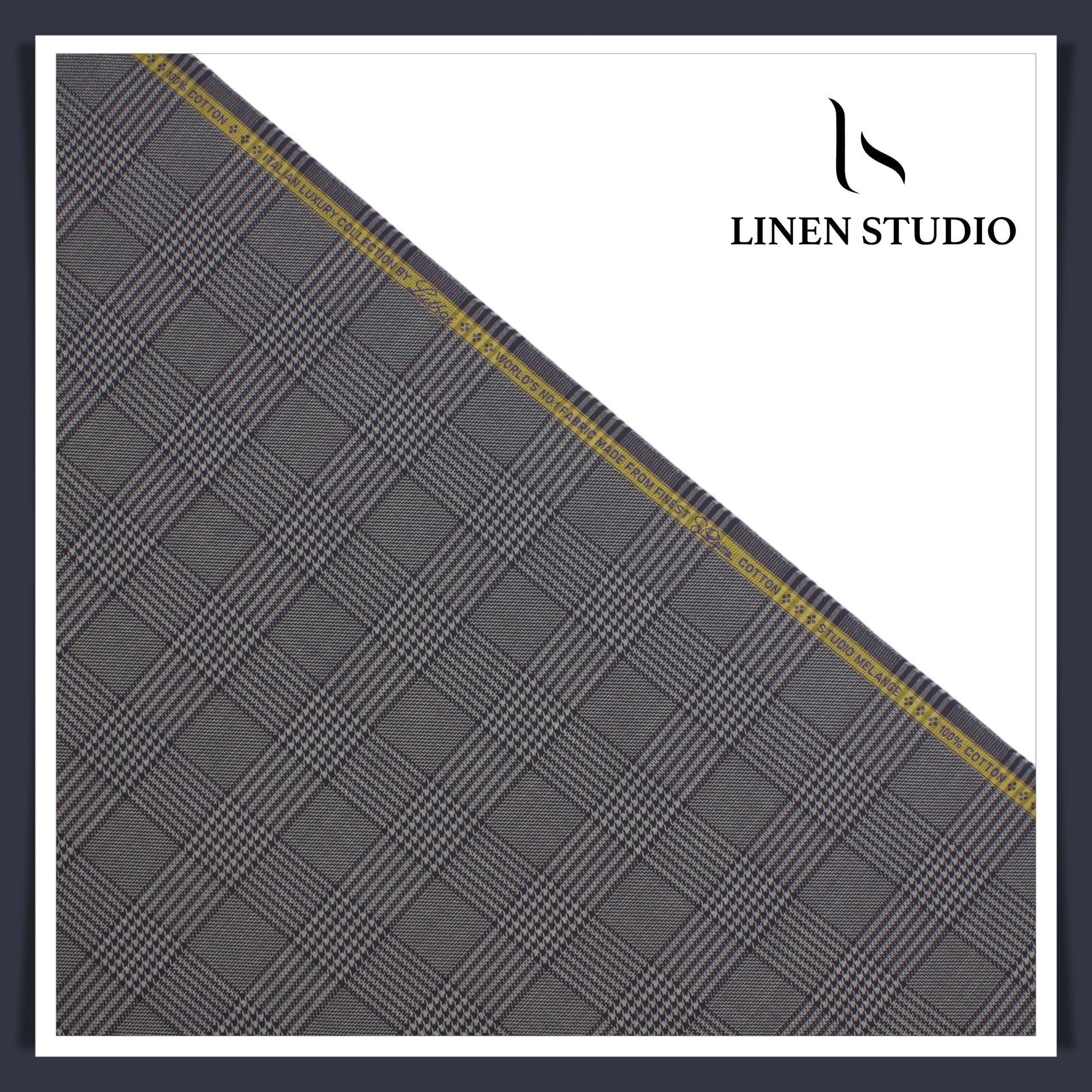 Luthai Glen Plaid Dark Check - Premium Supima Cotton - Linen Studio