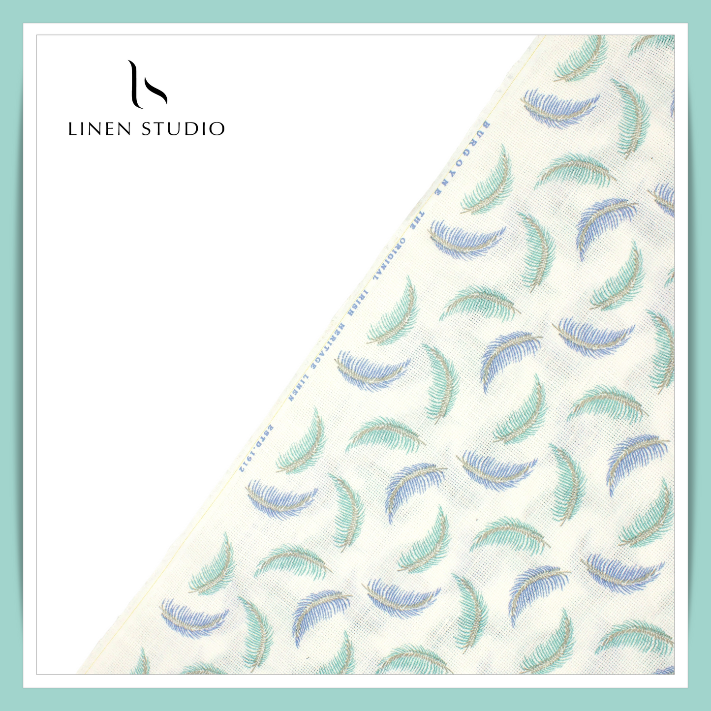 70 CMS SHIRTING - PURE LINEN 60 LEA NETTED DIGITAL PRINT BY BURGOYNE 102 (FLAT RATE)