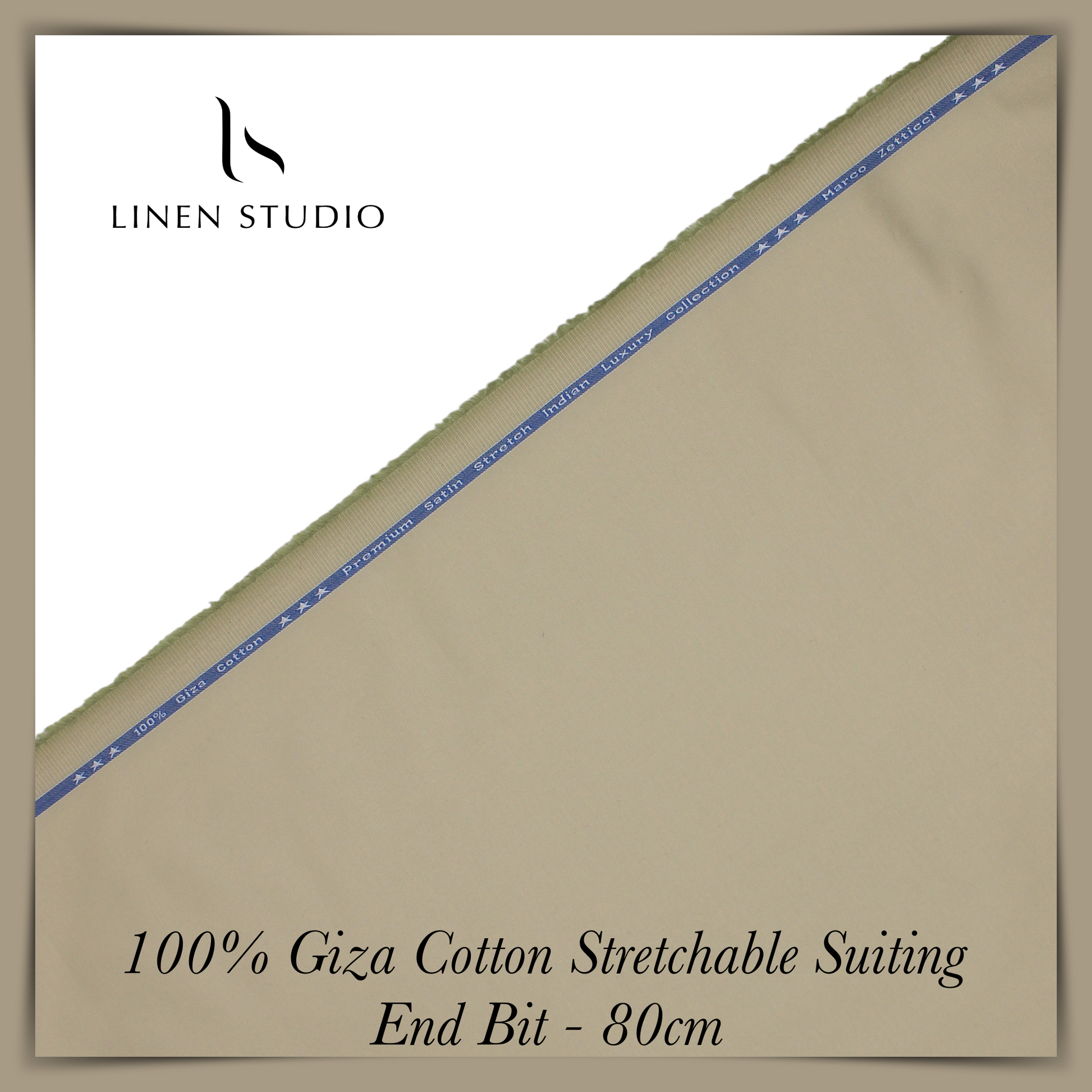 80 Cm Suiting Fabric  - END BIT (50%) - Linen Studio