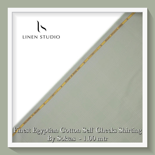 1.00 Mtr Shirting Fabric - END BIT (60%) - Linen Studio