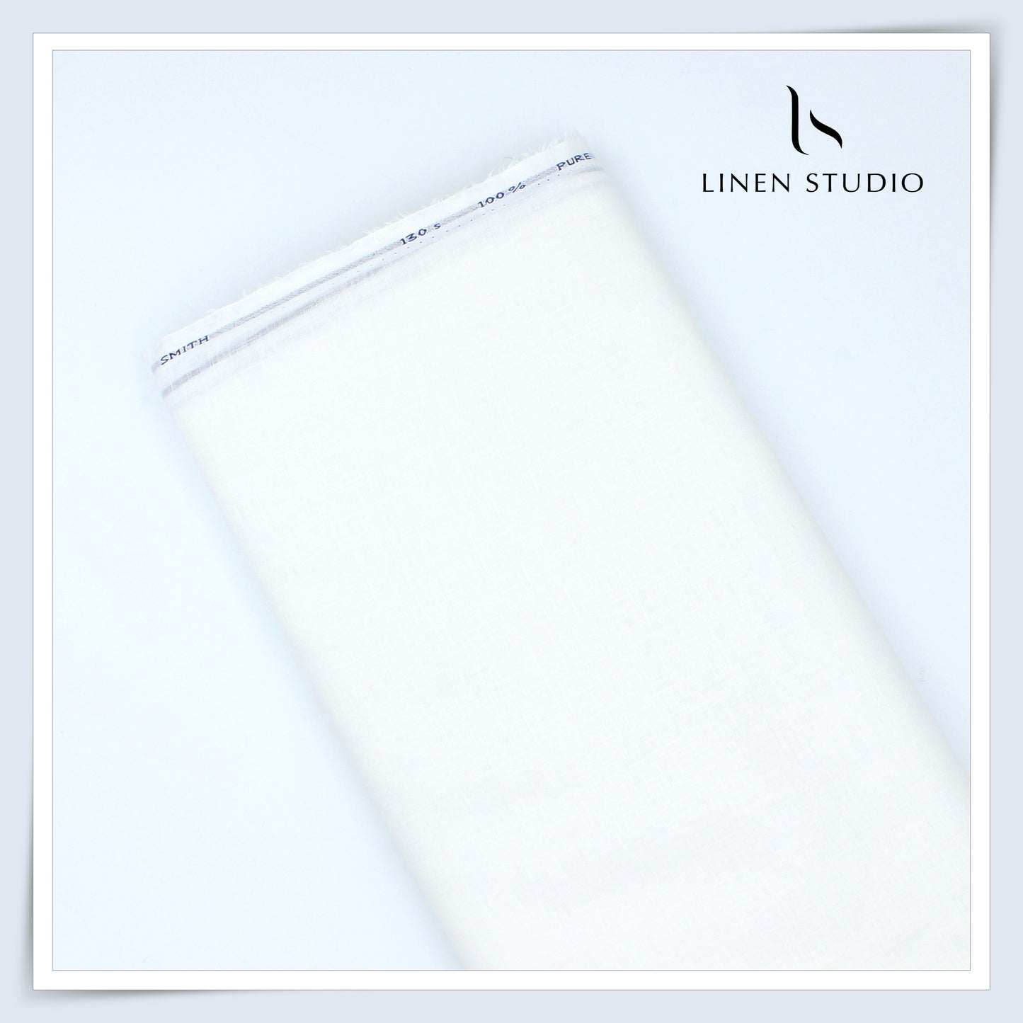Linen Fiesta 130 Lea Plain Premium Shirting - White