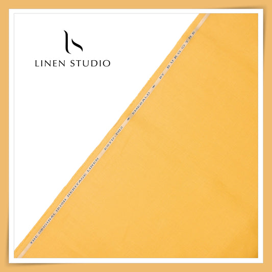 1.10 MTR SHIRTING - PURE LINEN 70 LEA PLAIN COLOUR BY BURGOYNE EB 103 (FLAT RATE)