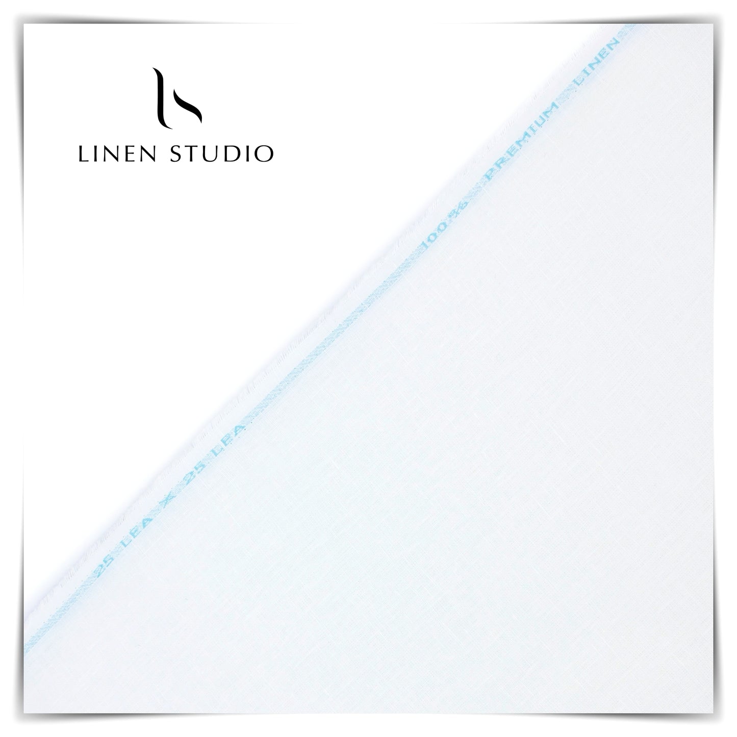 1.10 MTR SUITING - 25 LEA LINEN BY LINEN FIESTA - BRIGHT WHITE (FLAT RATE)