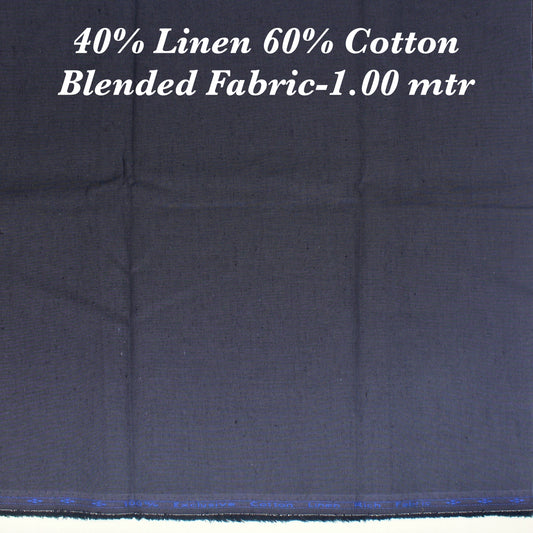 1.00 mtr 40% Linen 60% Cotton Blended Fabric- END BIT (60%)