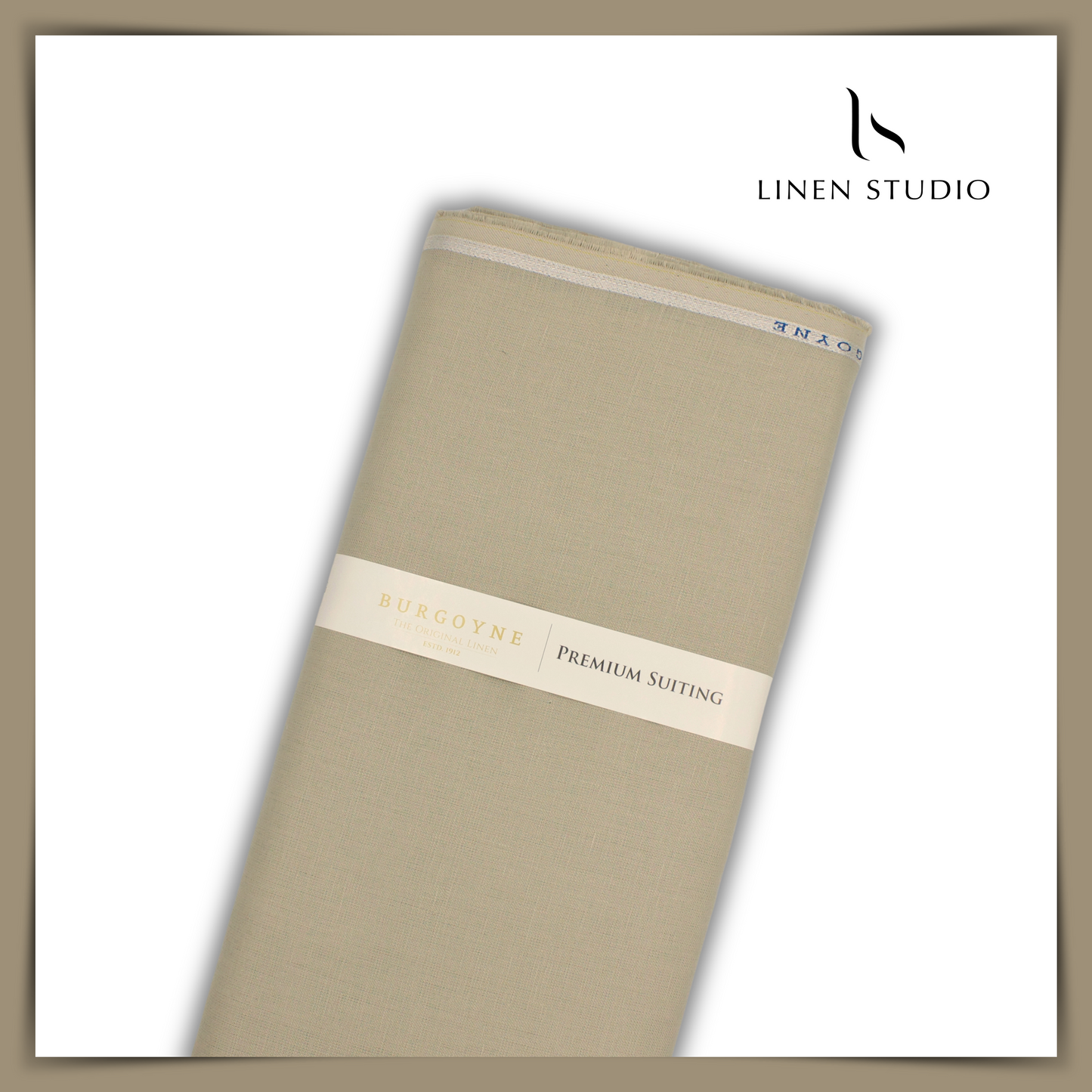 Burgoyne Single Tone Premium Suiting - Almond - Linen Studio
